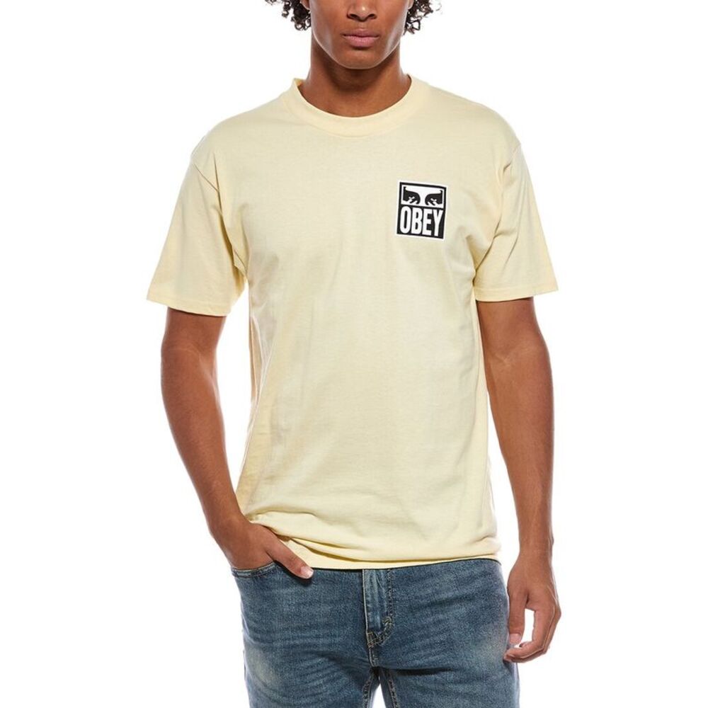 Obey Mens  T-Shirt, Yellow